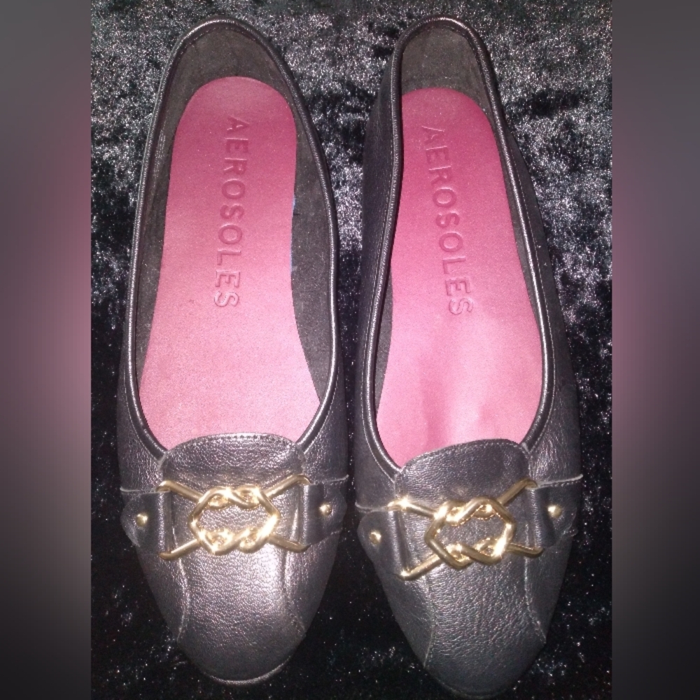Black Aerosoles Women's Ballet Flats - Picture 2 of 3